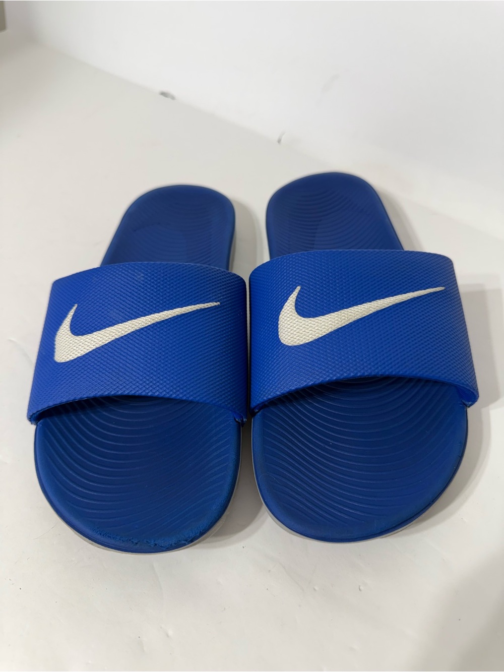 Nike Kawa Slide Sandals, #819352-400, Royal/Gray, Youth US Size 7Y